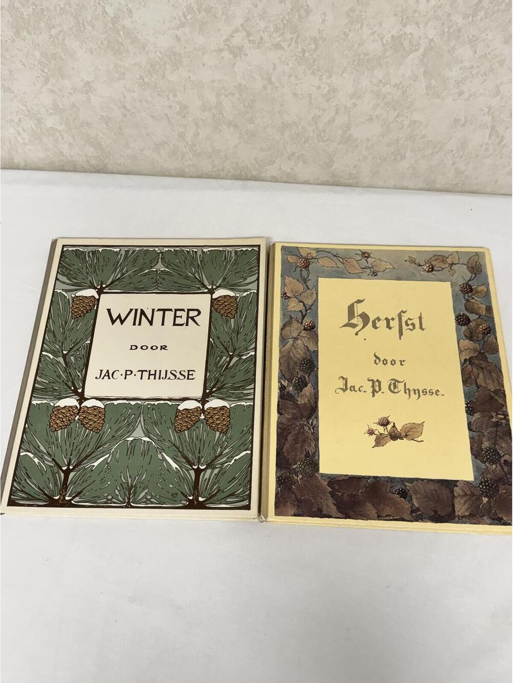 Vintage Jac. P. Thijsse Winter & Herfst Dutch Nature Books 1975 Set of 2